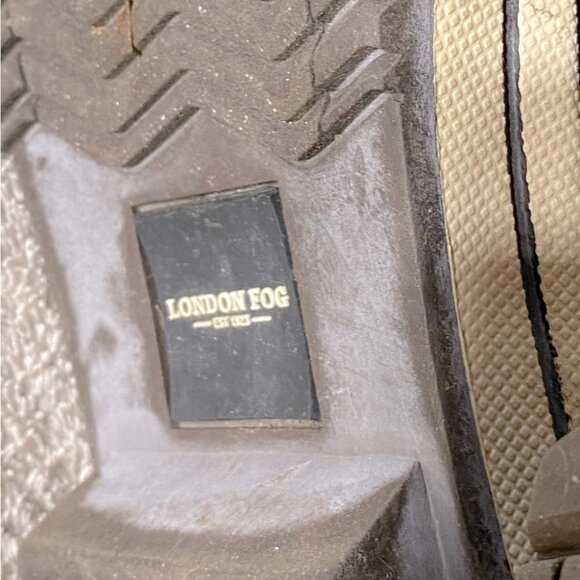 London Fog Tan Leather Duck Boot Snow Boots With Faux Fur 7 - Picture 3 of 14